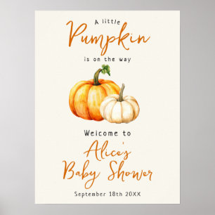 Póster Letrero de Bienvenida para Baby Shower Elegante de