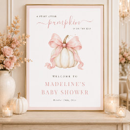 Póster Letrero de Bienvenida para Baby Shower Little Pump