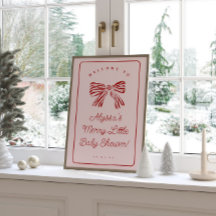 Letrero de bienvenida para baby shower Merry Littl