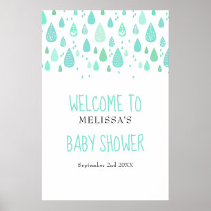 Póster Letrero de bienvenida para baby shower / Sprinkle 