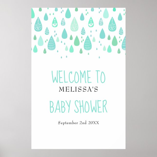 Póster Letrero de bienvenida para baby shower / Sprinkle  (Frente)