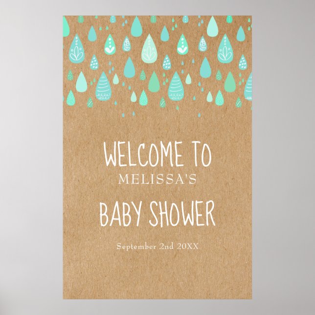 Póster Letrero de bienvenida para baby shower / Sprinkle  (Frente)