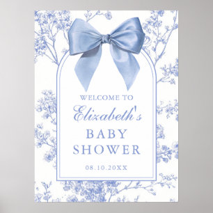 Póster Letrero de Bienvenida para Baby Shower Vintage Arc