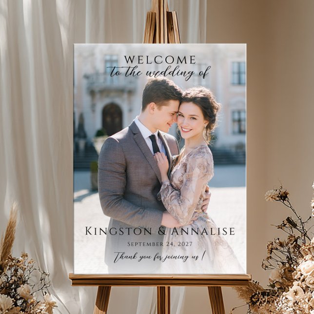 Póster Letrero de bienvenida para boda con foto, letrero  (Subido por el creador)
