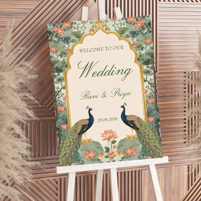 Póster Letrero de Bienvenida para Boda India de Lujo Pich (Subido por el creador)