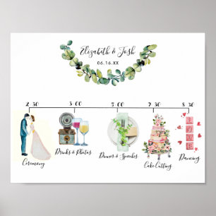 Póster Letrero de bienvenida para boda informal