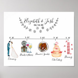 Póster Letrero de bienvenida para boda informal