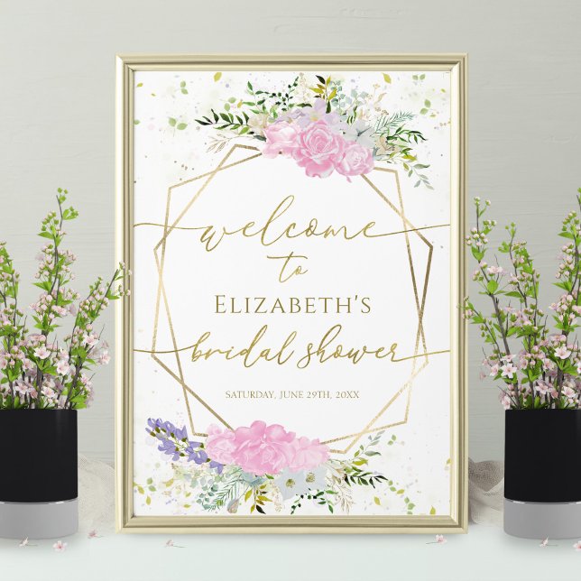Póster Letrero de Bienvenida para Bridal Shower de Primav (Subido por el creador)
