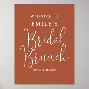 Póster Letrero de Bienvenida para Brunch de Desposada en