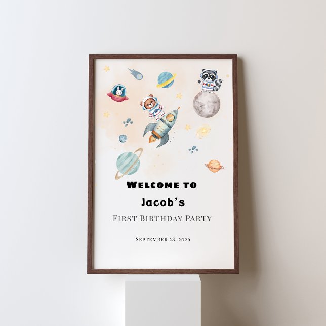 Póster Letrero de bienvenida para cumpleaños del primer v (Subido por el creador)