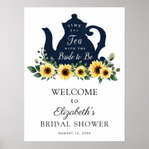 Póster Letrero de Bienvenida para Desayuno de Novia con T