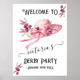 Póster Letrero de bienvenida para Desayuno Nupcial Derby 