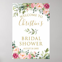 Póster Letrero de bienvenida para despedida de soltera co