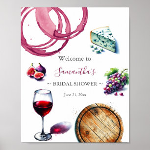 Póster Letrero de Bienvenida para Despedida de Soltera de