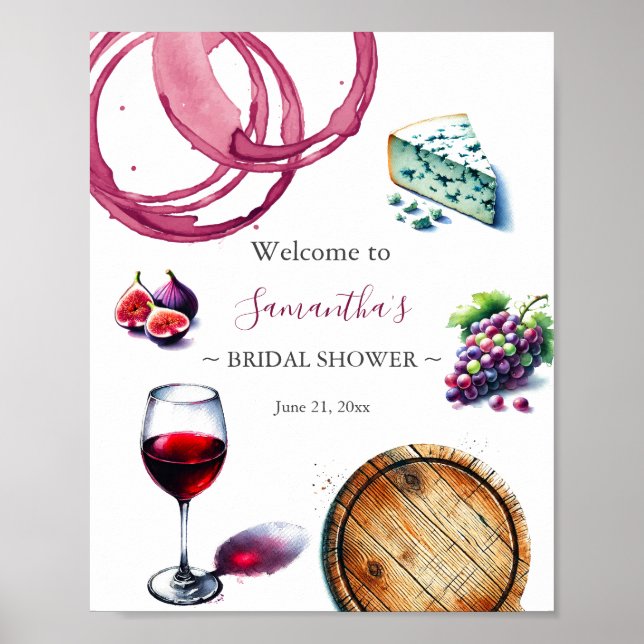 Póster Letrero de Bienvenida para Despedida de Soltera de (Frente)