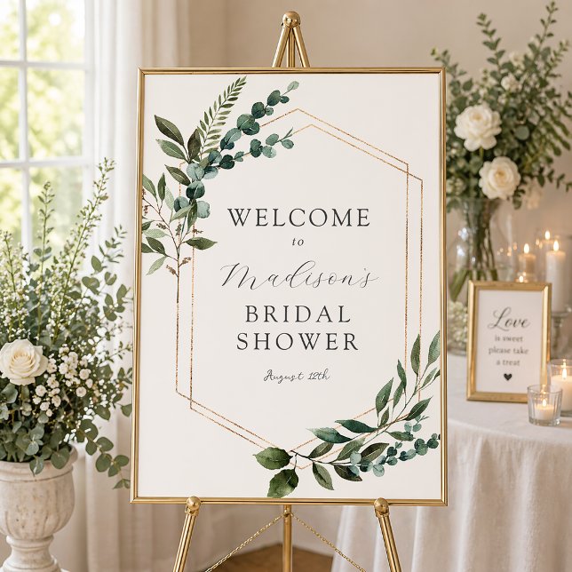 Póster Letrero de bienvenida para ducha de novia con vege (Subido por el creador)