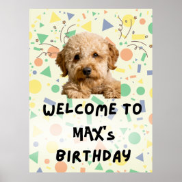 Póster Letrero de Bienvenida para el Primer Cumpleaños de