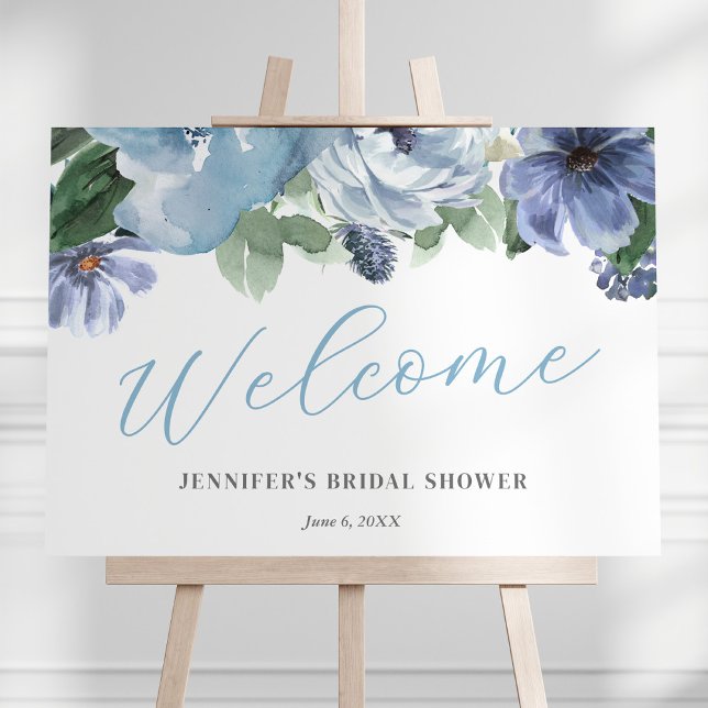 Póster Letrero de bienvenida para fiesta de boda con flor (Subido por el creador)