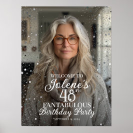 Póster Letrero de bienvenida para fiesta de cumpleaños co