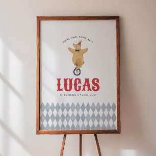 Póster Letrero de Bienvenida para Fiesta de Cumpleaños de