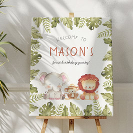 Póster Letrero de bienvenida para fiesta de cumpleaños de