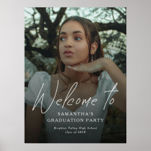 Póster Letrero de Bienvenida para Fiesta de Graduación co