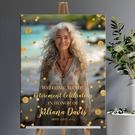 Póster Letrero de bienvenida para fiesta de jubilación co