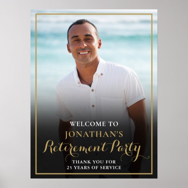 Póster Letrero de bienvenida para fiesta de jubilación co (Frente)