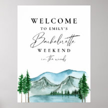 Letrero de bienvenida para fin de semana de desped