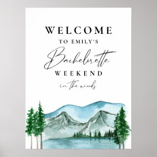Póster Letrero de bienvenida para fin de semana de solter