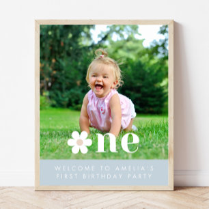 Póster Letrero de bienvenida para fotos del primer cumple