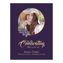 Letrero de bienvenida para funeral con foto memori