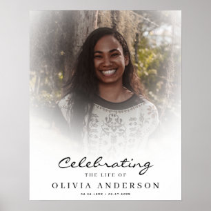 Póster Letrero de Bienvenida para Funeral de Celebración