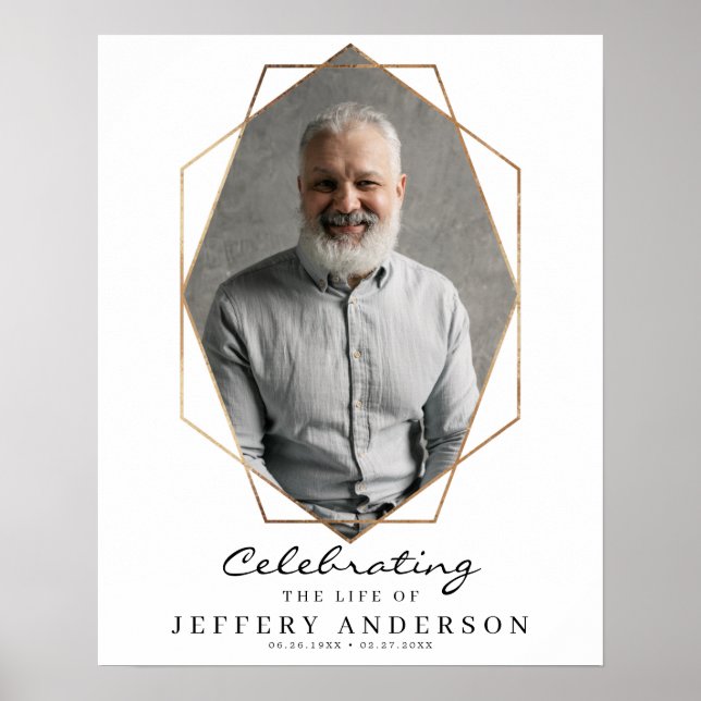 Póster Letrero de bienvenida para funeral de celebración  (Frente)