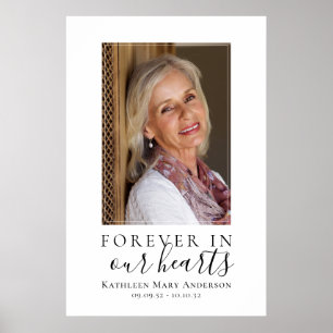 Póster Letrero de Bienvenida para Funeral Sencillo y Econ