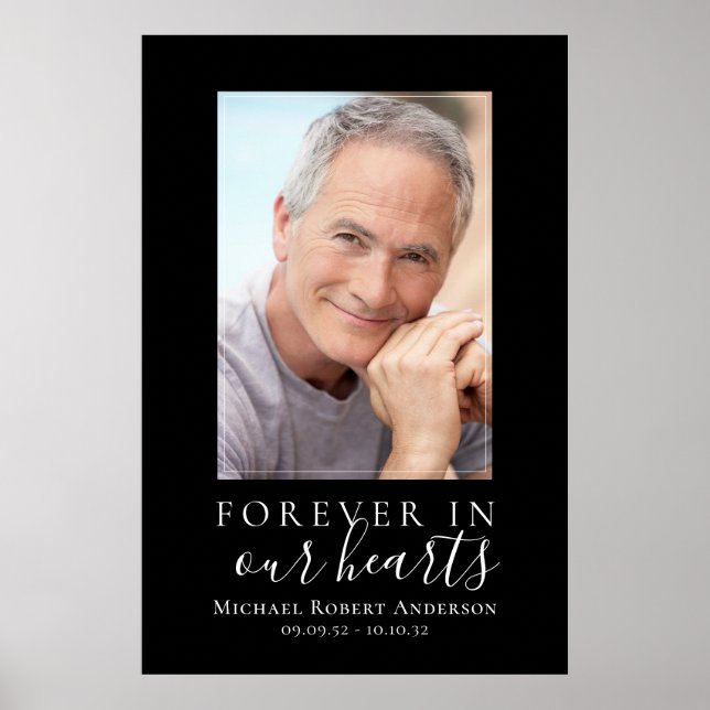 Póster Letrero de bienvenida para funeral sencillo y econ (Frente)