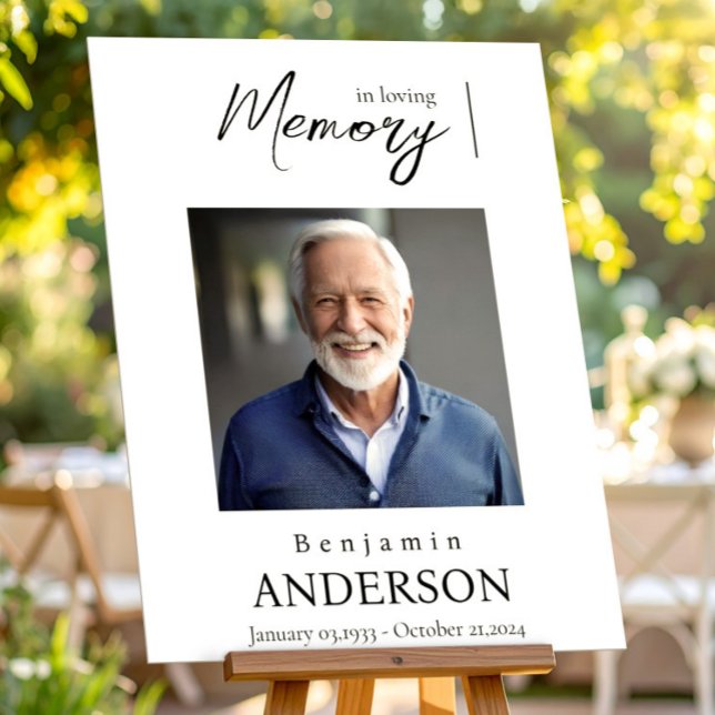 Póster Letrero de bienvenida para memorial de funeral est (Subido por el creador)