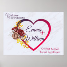 Letrero de Bienvenida Personalizado para Boda