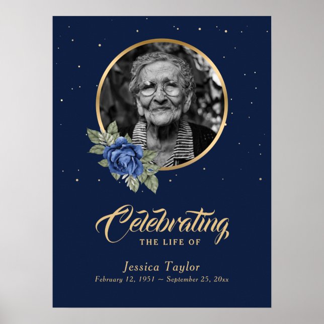 Póster Letrero de bienvenida personalizado para funeral c (Frente)