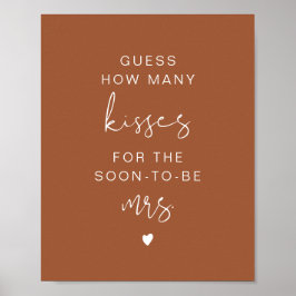 Póster Letrero de Boda Boho Adivina Cuántos Besos CORIAND