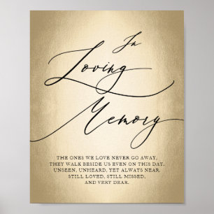 Póster Letrero de Boda con Letra de Caligrafía En Cariños