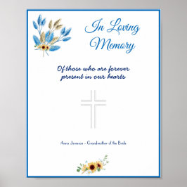 Póster Letrero de Boda en Memoria Amorosa