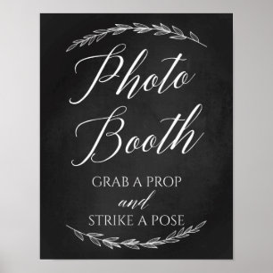 Póster Letrero de Boda – Letrero de Pizarra para Cabina d
