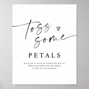 Póster Letrero de Boda Manuscrito Moderno para Lanzar Pét
