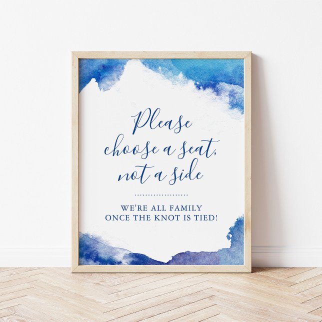 Póster Letrero de Boda Sapphire Tide Elige un Asiento  (Subido por el creador)