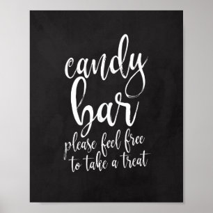 Póster Letrero de Bodas de Candy Bar Script 8x10