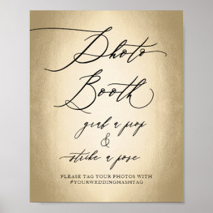 Póster Letrero de Bodas para Cabina de Fotos en Letra Cal