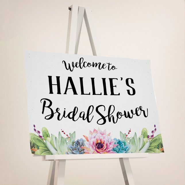 Póster Letrero de Bridal Shower con Suculentas (Subido por el creador)