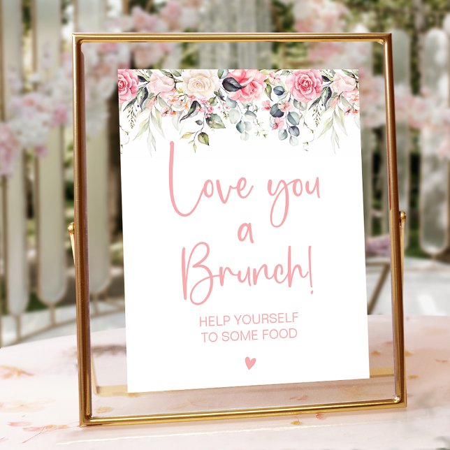 Póster Letrero de Brunch para Desayuno de Boda con Acuare (Subido por el creador)