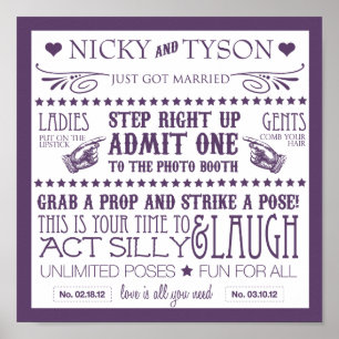 Póster Letrero de cabina de fotos